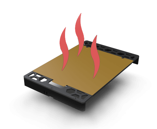 Heated build platform