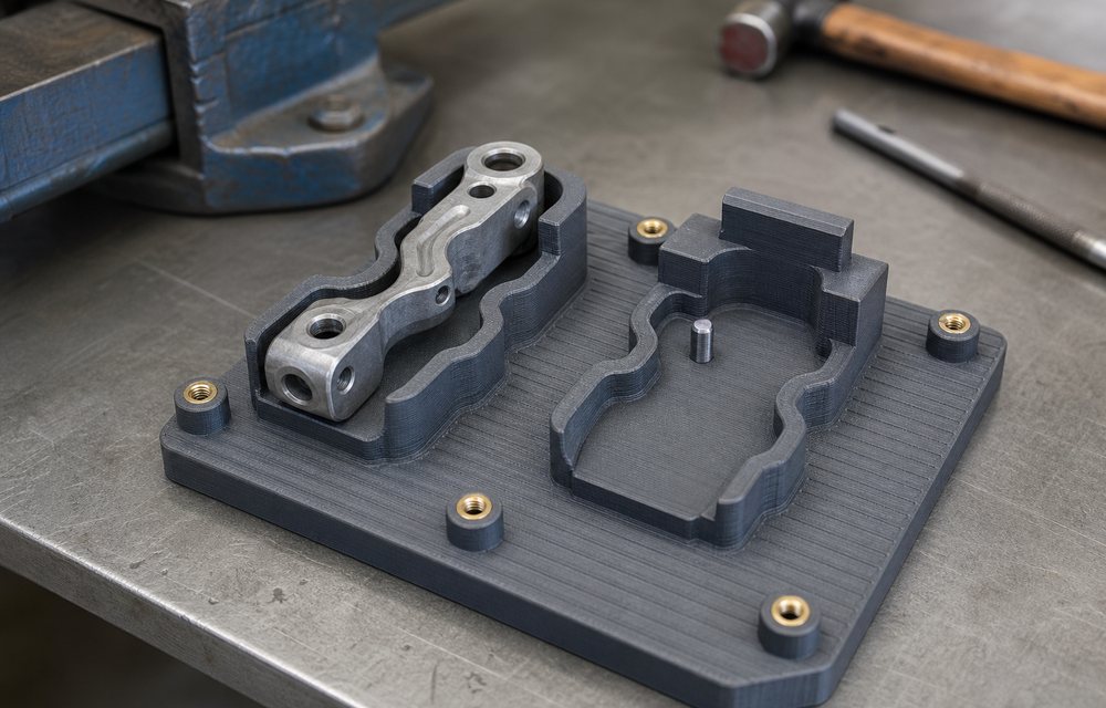 A 3D printed assembly jig with a conformal nest
